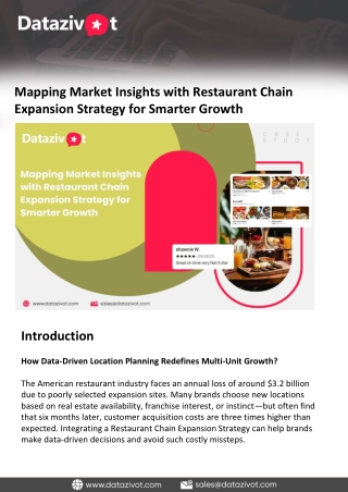 Growth Planning using Restaurant Chain Expansion Strategy