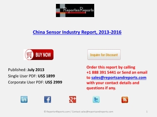 2013-2016 China Sensor Industry Report Analysis