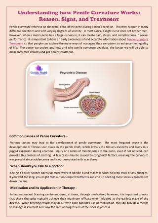 Understanding how Penile Curvature Works