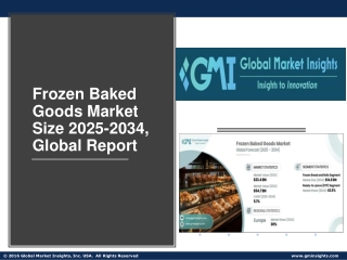 Frozen Baked Goods Market Size 2025-2034, Global Report