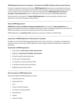 corporate-sanchar-msme-registeration-in-gurgaon