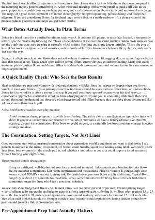 Step-by-Step Botox Procedure: From Prep to Post-Care