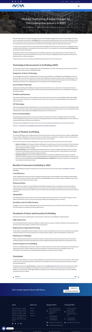 Modular Scaffolding: A Game Changer for the Construction Industry in 2025