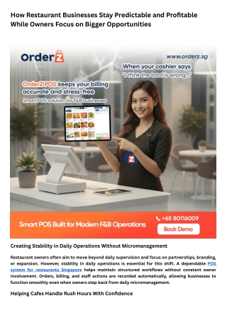 Cloud restaurant POS Singapore