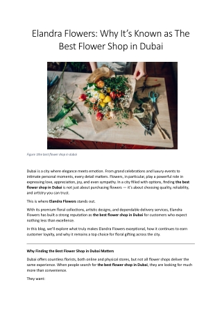 The Best Flower Shop in Dubai