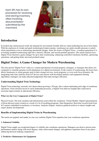 Virtual Twins: A Revolutionary Tool for Contemporary Storage Facilities