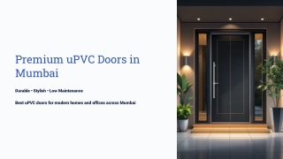 Premium uPVC Doors in Mumbai | Best uPVC Doors for Homes & Offices
