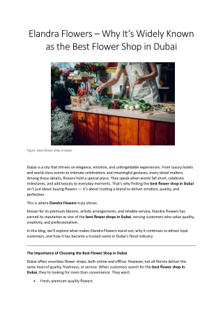 Best Flower Shop in Dubai