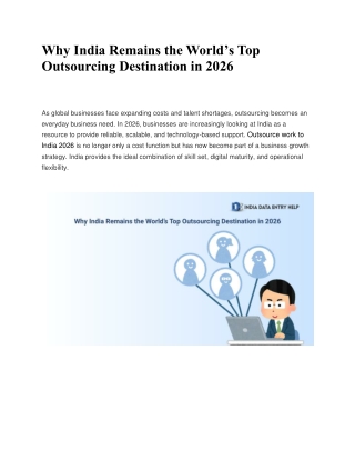 Why India Remains the World’s Top Outsourcing Destination in 2026