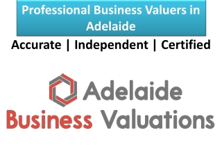 Business Valuers in Adelaide | Certified Business Valuation