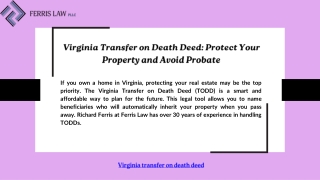 Virginia Transfer on Death Deed: Protect Your Property and Avoid Probate