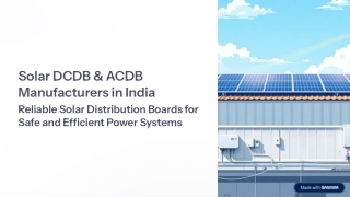 Solar DCDB & ACDB Manufacturers in India