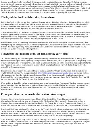 Trains to Stansted Airport from London: Timetables, Fares, and Hacks