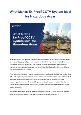 What Makes Ex-Proof CCTV System Ideal for Hazardous Areas (1)