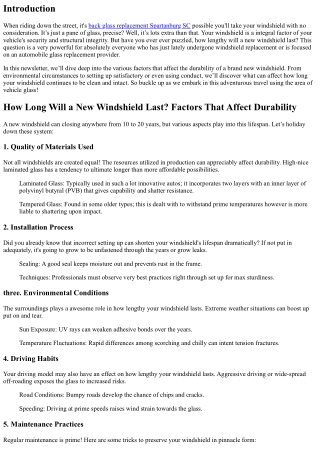 How Long Will a New Windshield Last? Factors That Affect Durability