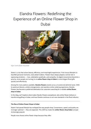 Online flower shop in Dubai