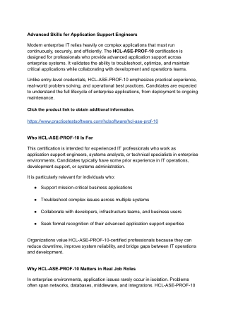 Advanced Skills for Application Support Engineers