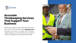 Accurate Timekeeping Services That Support Your Business