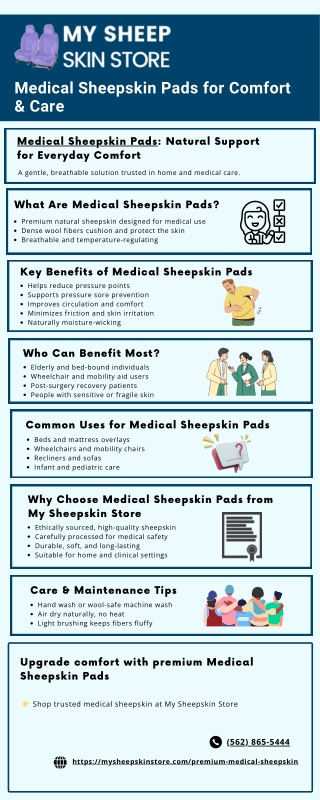 Medical Sheepskin Pads for Comfort & Care