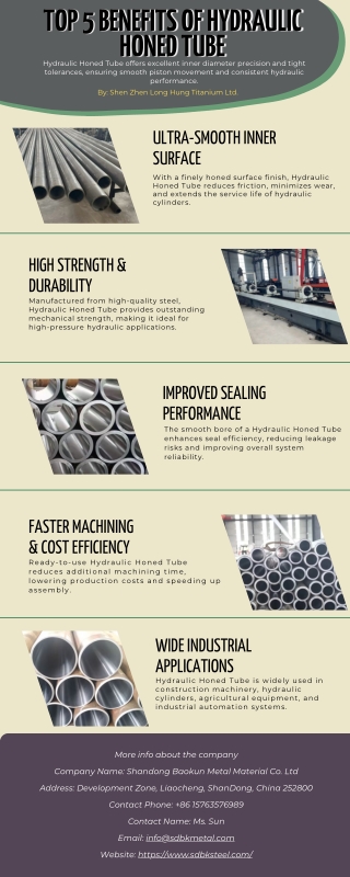 High-Performance Hydraulic Honed Tube Manufacturer for Precision Applications