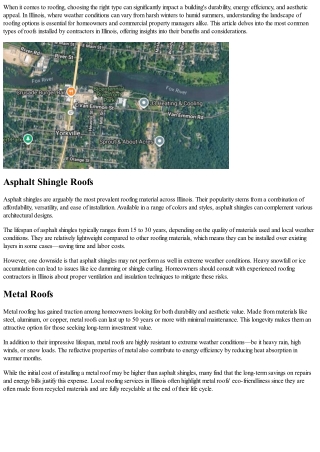 A Look at the Most Common Types of Roofs Installed by Contractors In Illinois.