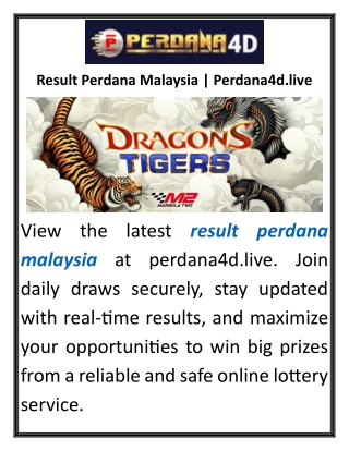 Result Perdana Malaysia Perdana4d.live