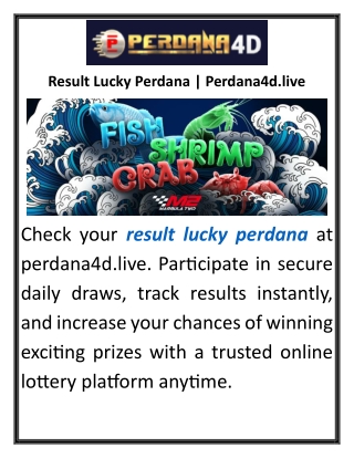 Result Lucky Perdana Perdana4d.live
