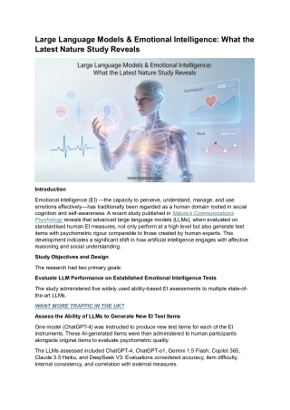 Large Language Models & Emotional Intelligence: What the Latest Nature Study