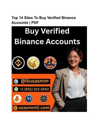 Top 14 Sites To Buy Verified Binance Accounts _ PDF