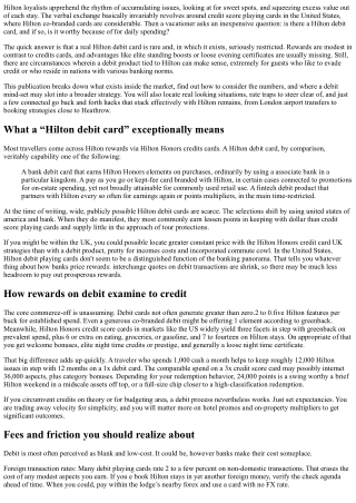 Can You Use a Hilton Debit Card? Rewards, Fees, and Travel Perks Explained