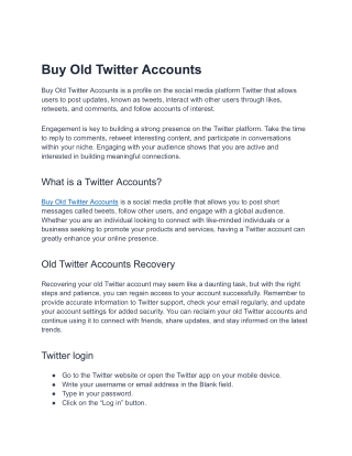 Where can I Buy Old Twitter Accounts?