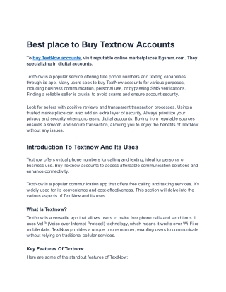 Where can I Buy Textnow Accounts?