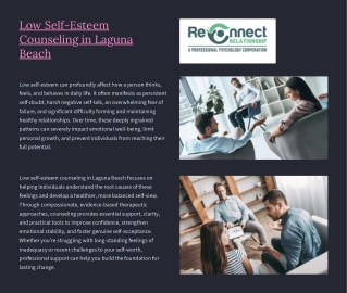 Low Self-Esteem Counseling in Laguna Beach