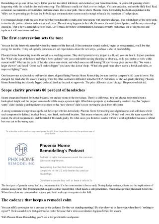 Why Communication Is the Key to a Stress-Free Remodel with Phoenix Home Remodeli