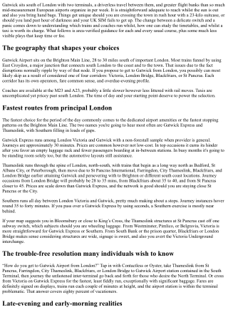 Get to Gatwick Like a Pro: Trains, Coaches, and Late-Night Options