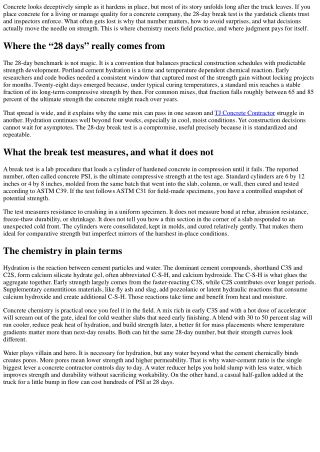 Concrete Contractor Tips for the 28-Day Crack Test: The Science Behind the Evalu