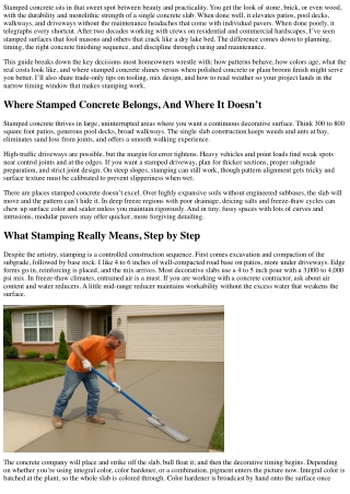Stamped Concrete Secrets: Patterns, Colors, and Cost Explained