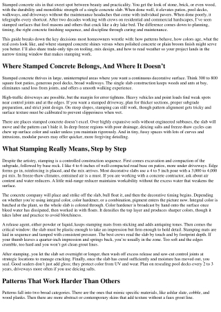 Stamped Concrete Secrets: Patterns, Colors, and Cost Explained