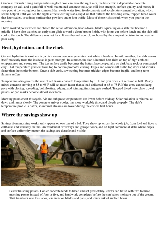 Thermal Control 101: Use Morning Concrete Squirts to Save Money