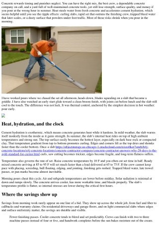 Thermal Control 101: Use Morning Concrete Squirts to Save Money