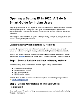 Betting ID Basics 2026: Your Essential Guide to Starting Smart