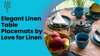 Elegant Linen Table Placemats by Love for Linen
