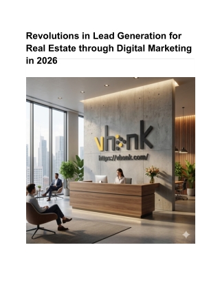 Revolutions in Lead Generation for Real Estate through Digital Marketing in 2026