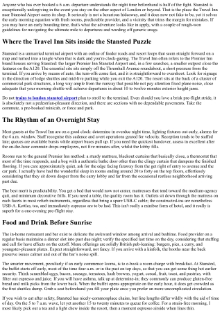 Travel Inn Stansted Airport: What to Expect Before an Early Flight