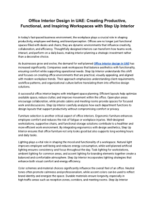 Office Interior Design in UAE_ Creating Productive, Functional, and Inspiring Workspaces with Step Up Interior