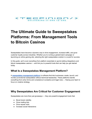 The Ultimate Guide to Sweepstakes Platforms_ From Management Tools to Bitcoin Casinos