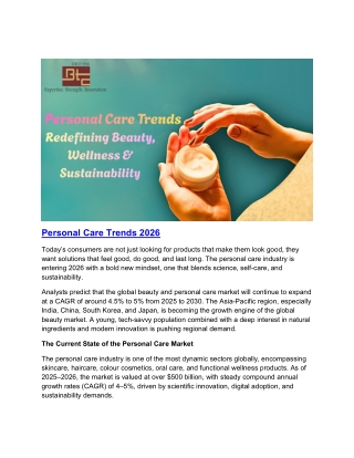 Personal Care Trends 2026