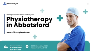 Physiotherapy in Abbotsford - Hillcrestphysio