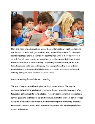 Exam-Oriented Learning Versus Competency-Based Education_ Rethinking Assessment