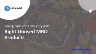 Scaling Production Efficiency With Right Unused MRO Products